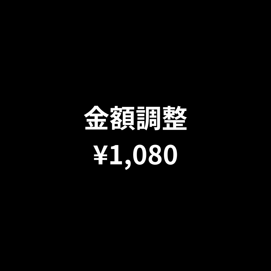 金額調整 1,080円