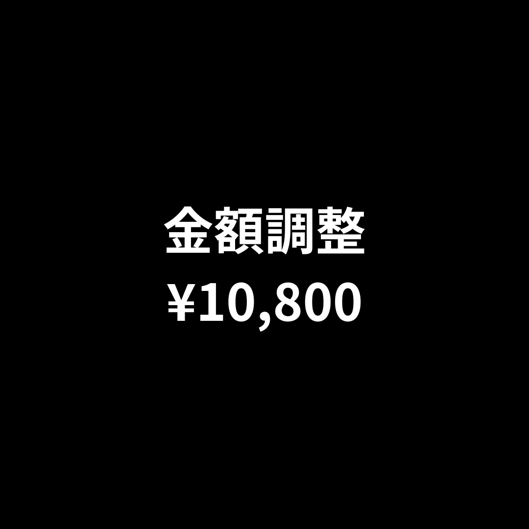 金額調整 10,800円